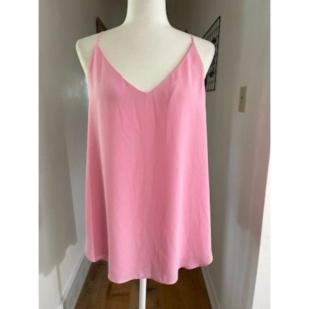 EUC Loft  Pink Sleeveless V-Neck Top